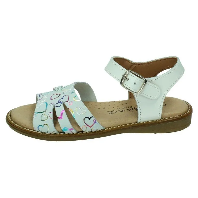 41123 SANDALIAS CORAZONES color BLANCO-MULTICOL