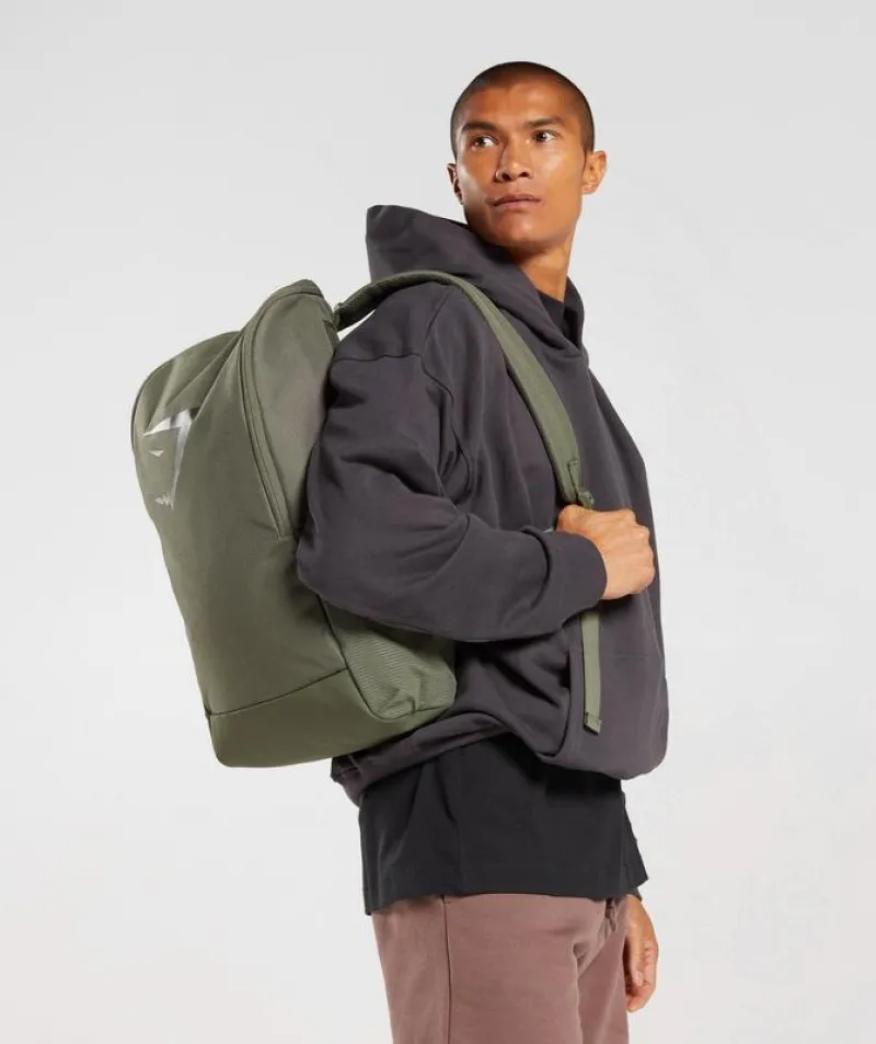 All Bags Gymshark Sharkhead Backpack Verde Oliva | 684970-KPZ