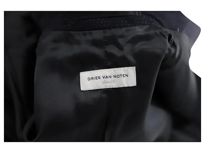 Americana Dries Van Noten de lana negra Negro 