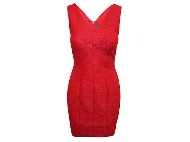 Autre Marque DISEÑADOR CONTEMPORÁNEO Vestido rojo sin mangas Roja 