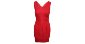 Autre Marque DISEÑADOR CONTEMPORÁNEO Vestido rojo sin mangas Roja 