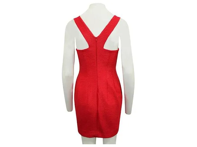 Autre Marque DISEÑADOR CONTEMPORÁNEO Vestido rojo sin mangas Roja 