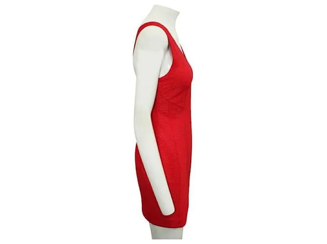 Autre Marque DISEÑADOR CONTEMPORÁNEO Vestido rojo sin mangas Roja 