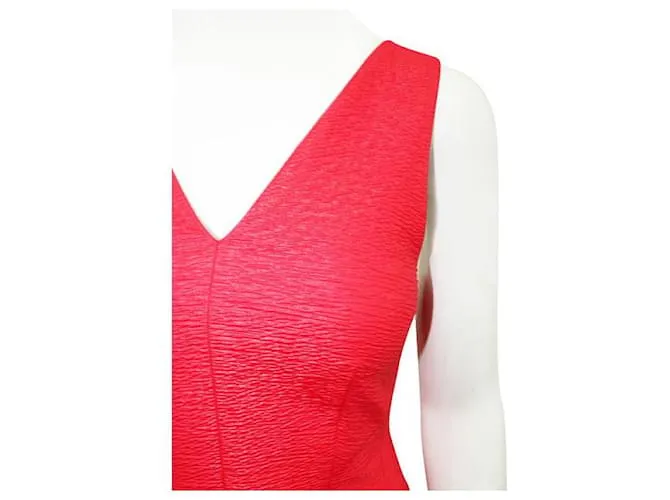 Autre Marque DISEÑADOR CONTEMPORÁNEO Vestido rojo sin mangas Roja 