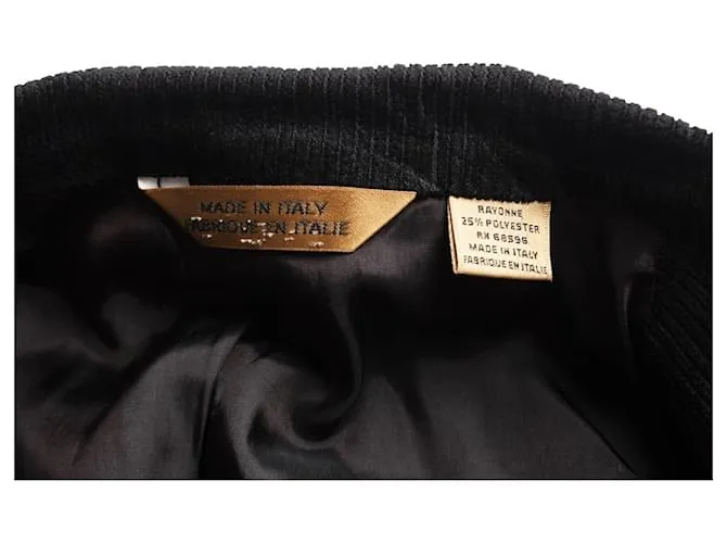 Autre Marque Donna Karan, Americana terciopelo canalé negra Negro 