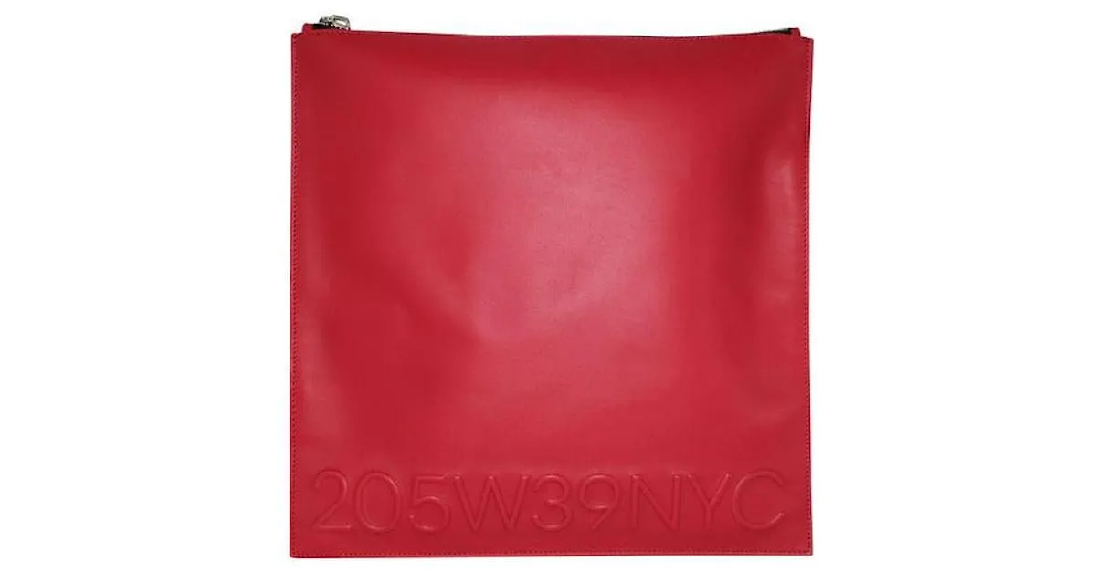 Autre Marque Rojo de diseño contemporáneo. 205W39Bolso de mano NYC Roja 