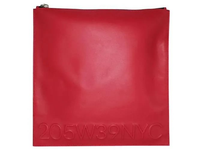 Autre Marque Rojo de diseño contemporáneo. 205W39Bolso de mano NYC Roja 