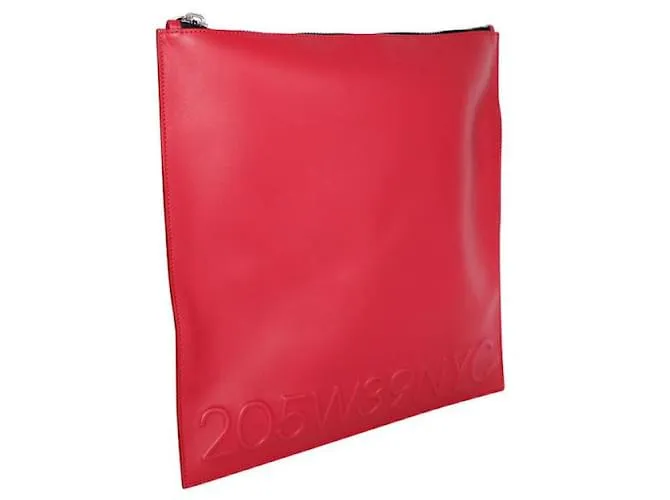 Autre Marque Rojo de diseño contemporáneo. 205W39Bolso de mano NYC Roja 