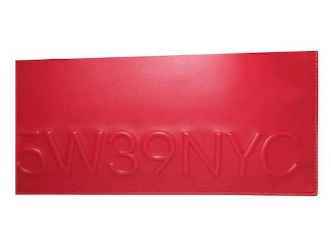 Autre Marque Rojo de diseño contemporáneo. 205W39Bolso de mano NYC Roja 