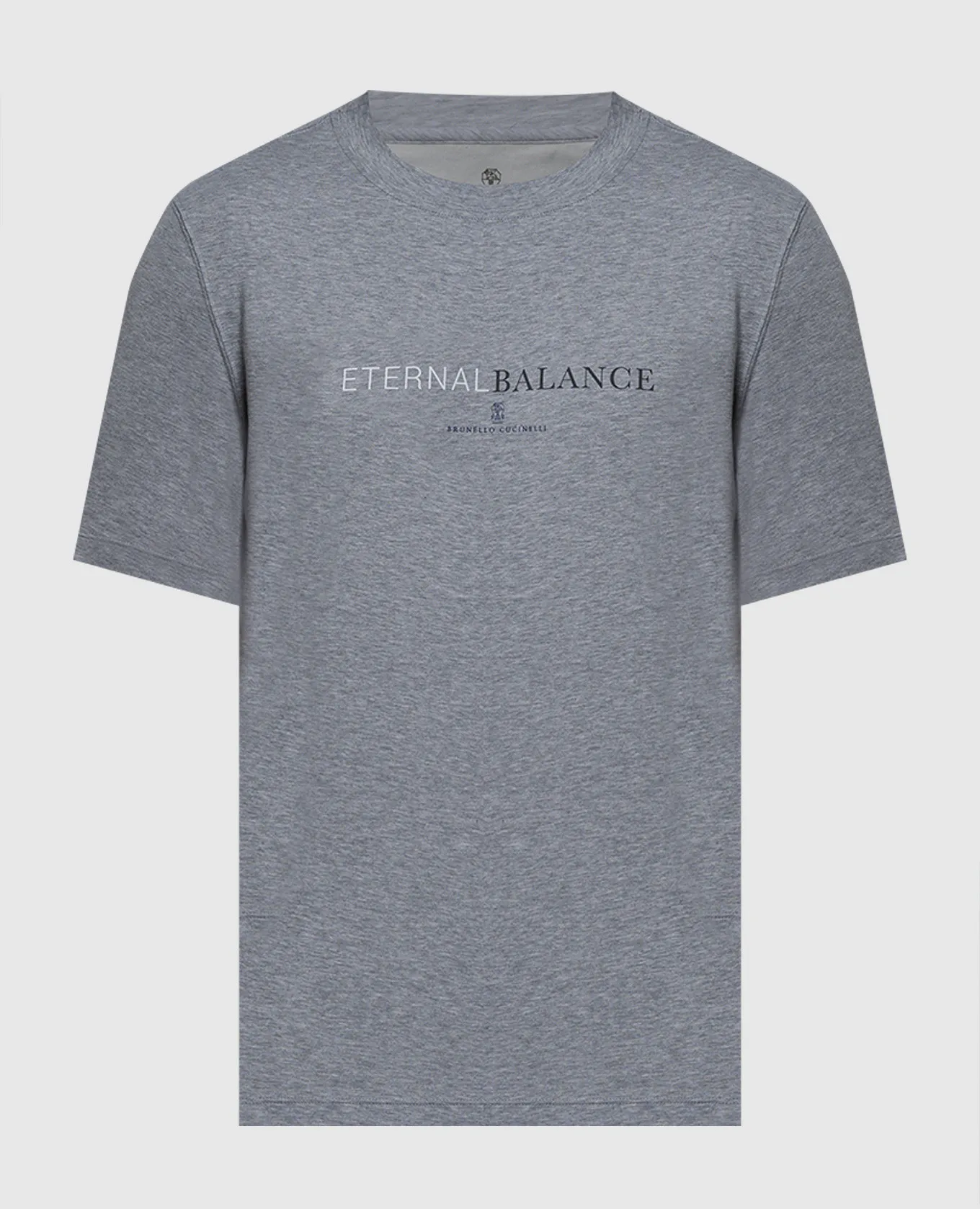 Brunello Cucinelli Gray t-shirt with a print