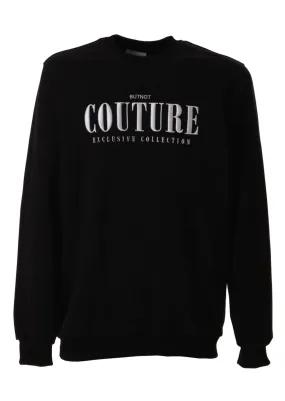 BUTNOT Sudadera  FELPA CON RICAMO COUTURE  color negro