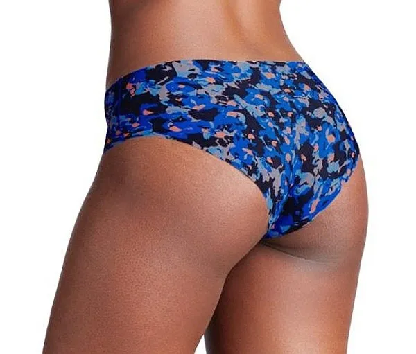 calzoncillos Under Armour Pure Stretch No Show Hipster Printed 3 Pack - Blue Print/Peach/Gray - women´s