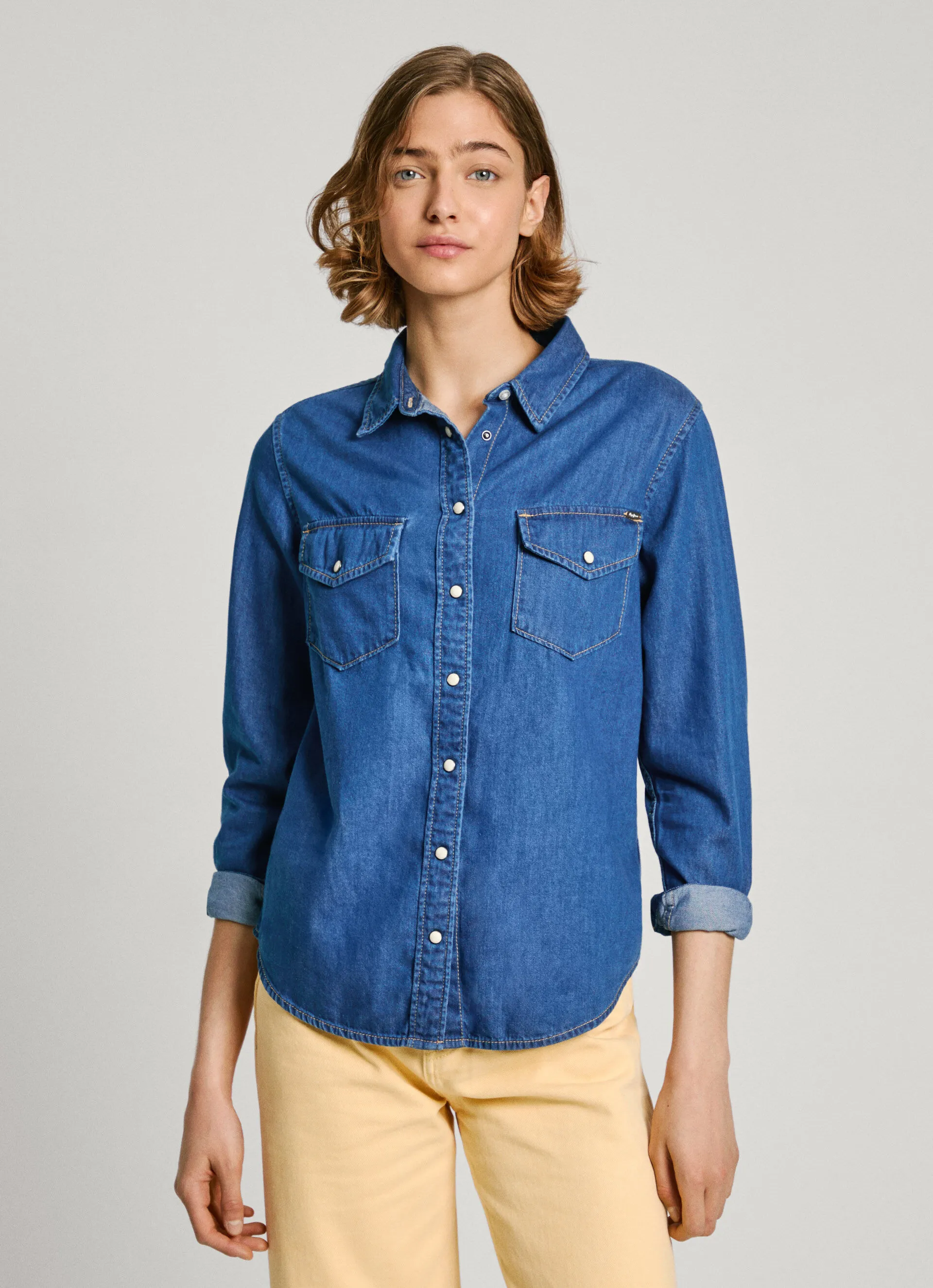 camisa denim fit regular