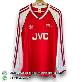 Camiseta Arsenal 1988-1989 Local Manga Larga