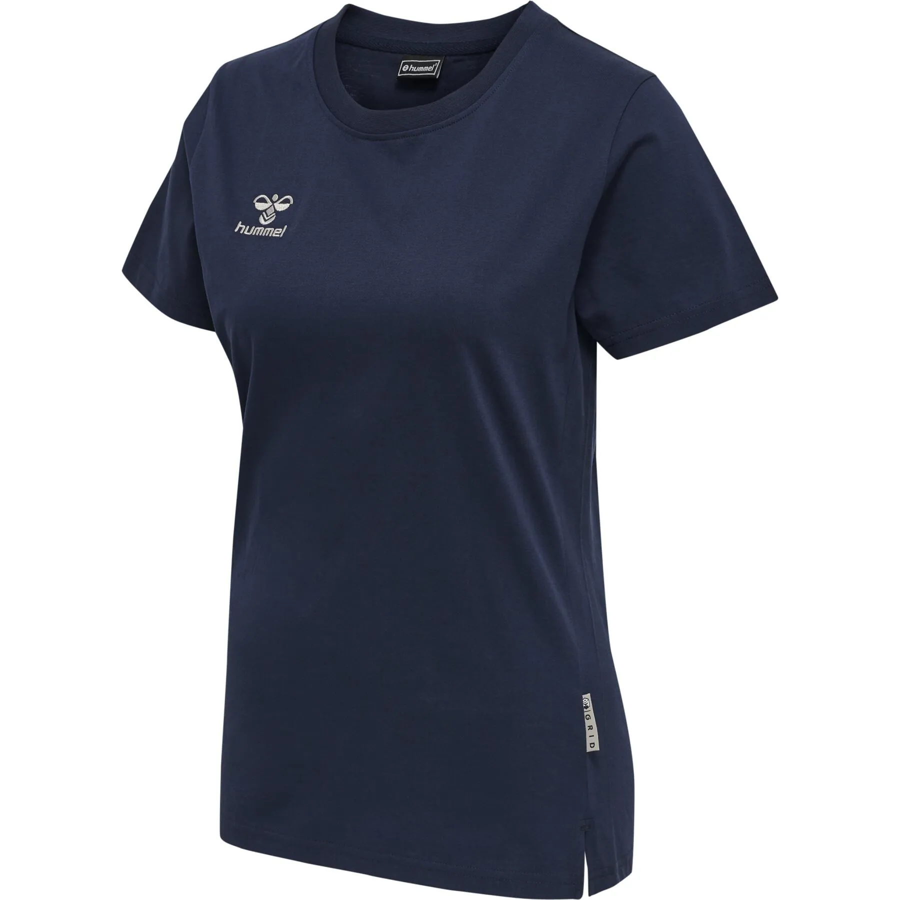 Camiseta de algodón para mujer Hummel Move Grid