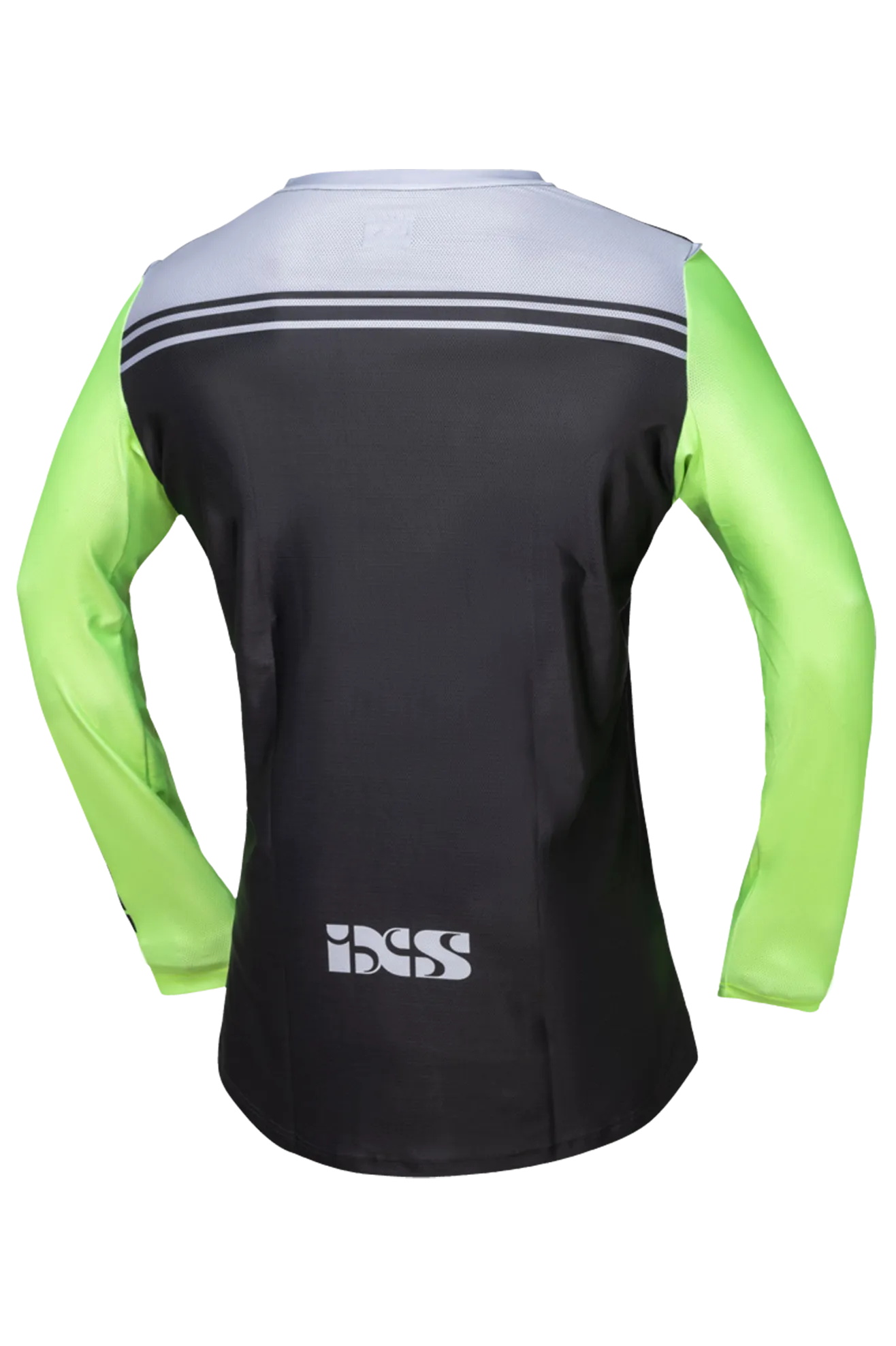 Camiseta de Cross iXS Trigger 4.0 Antracita-Verde Flúor-Blanco