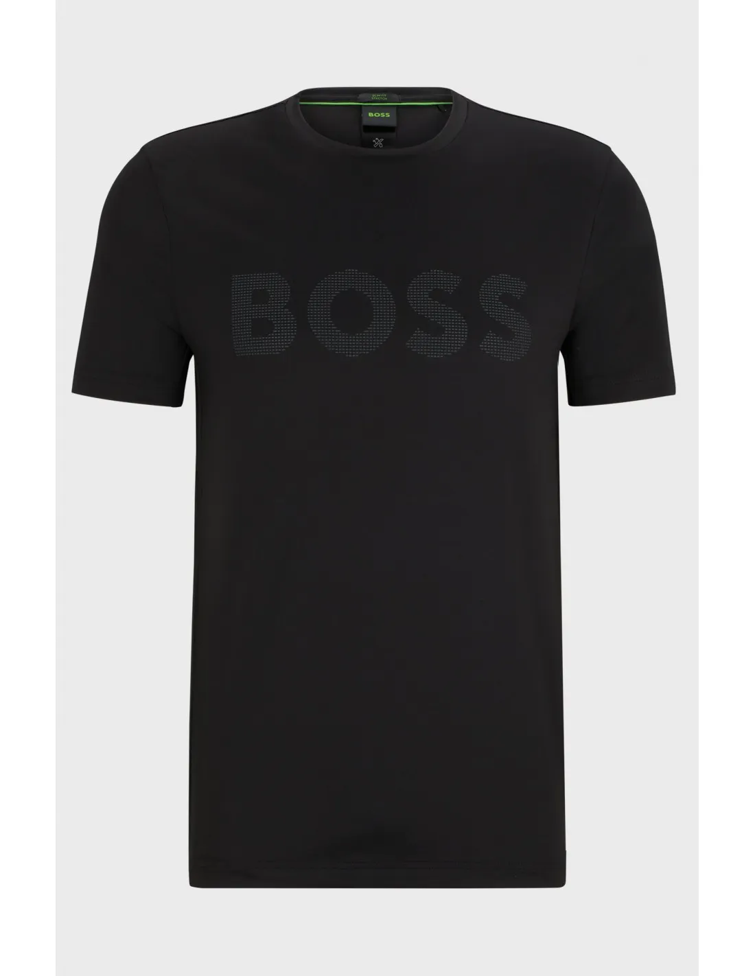 Camiseta de elástico técnico con logo reflectante decorativo de BOSS