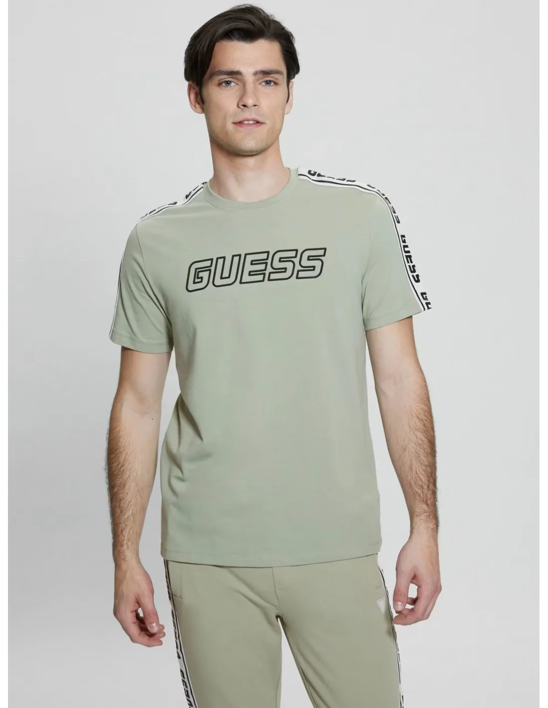 Camiseta elástica con logotipo frontal Arlo de Guess