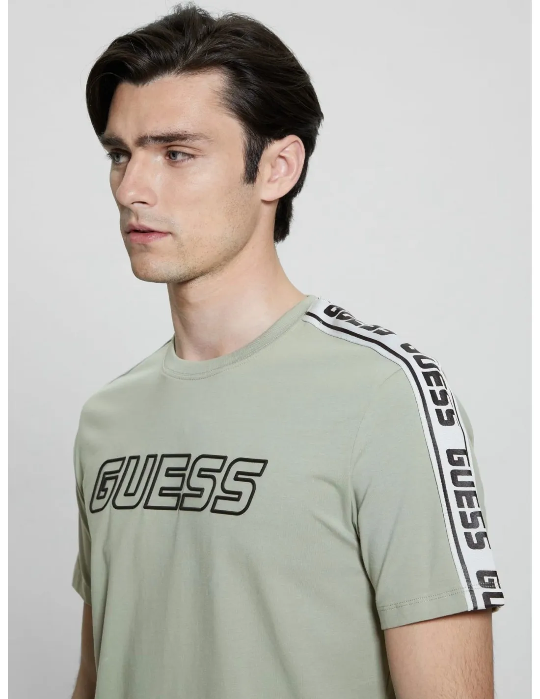 Camiseta elástica con logotipo frontal Arlo de Guess