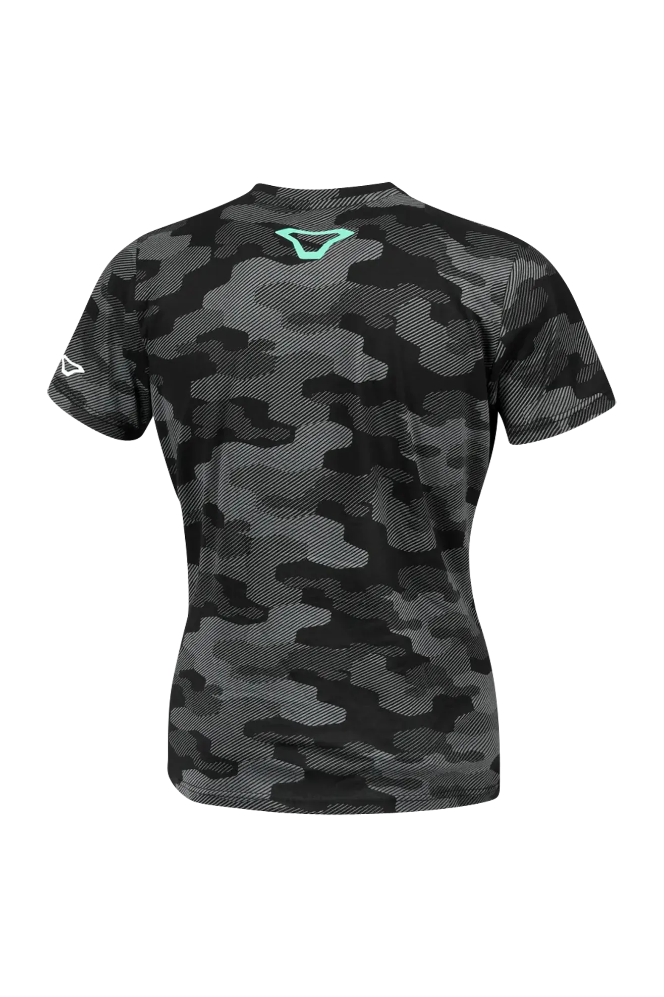 Camiseta Mujer Macna Dazzle Wing 2.0 Negro Gris-Verde Menta