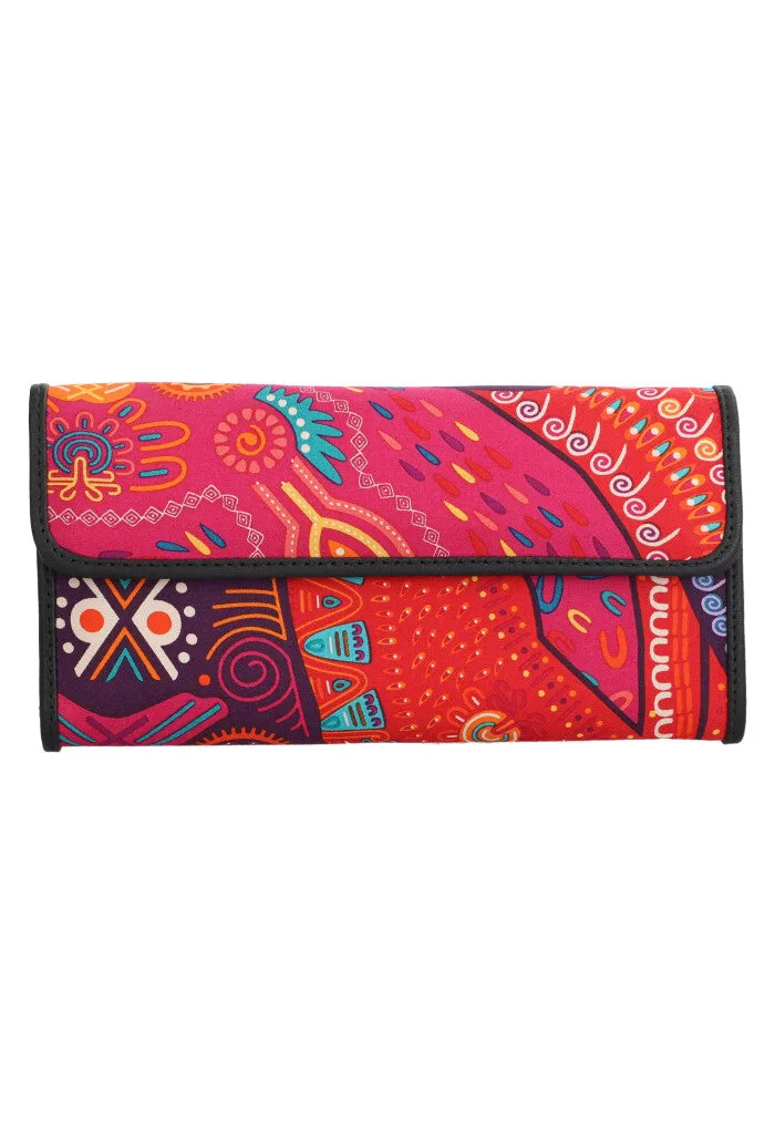 Cartera Bolsillo Día de Muertos Mictlán Púrpura