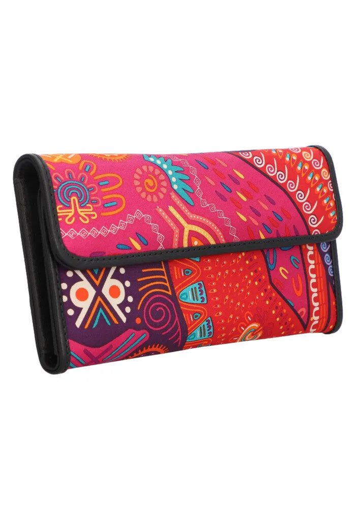 Cartera Bolsillo Día de Muertos Mictlán Púrpura