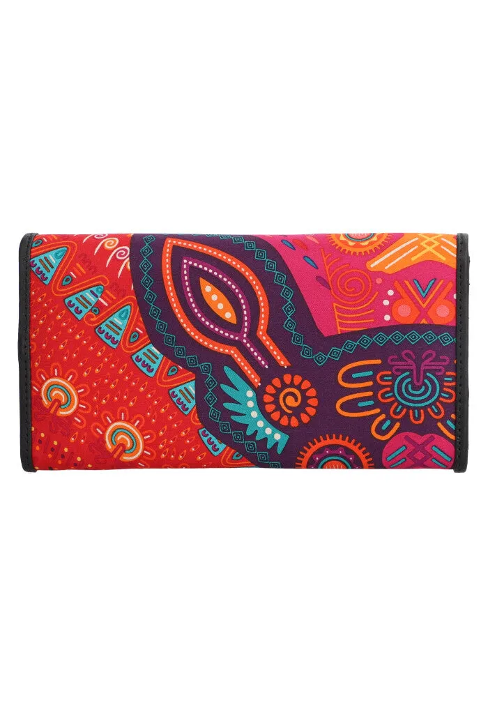 Cartera Bolsillo Día de Muertos Mictlán Púrpura