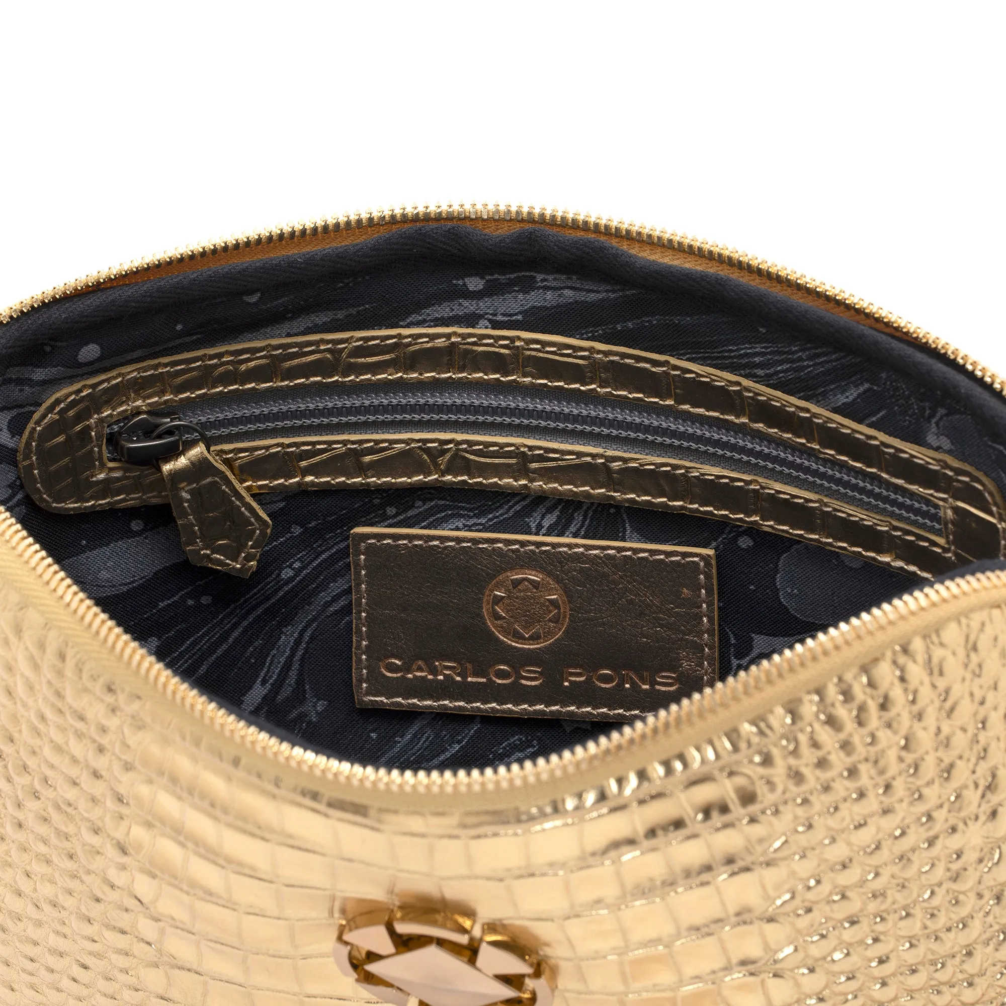 CARTERA DE MANO V146 COCCO ORO