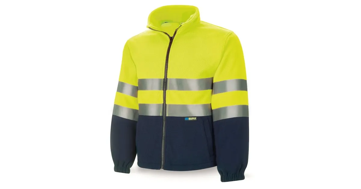 Chaqueta Polar Alta visibilidad amarillo/azul marino 300 gr.