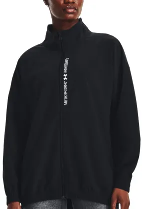 Chaqueta Under Armour Woven FZ Oversized Jacket-BLK