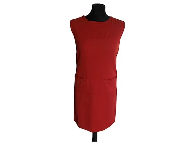 Courreges Vestidos Roja Coral 