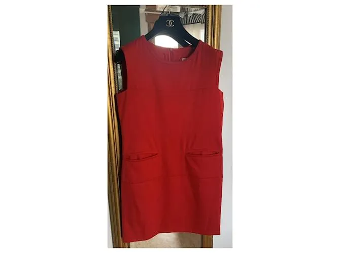 Courreges Vestidos Roja Coral 