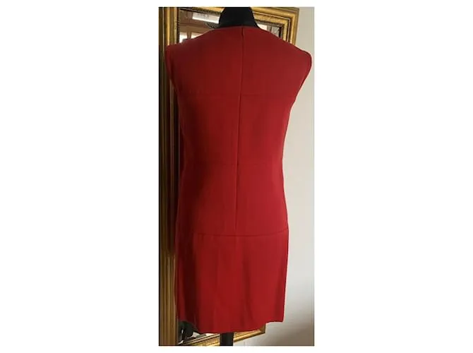 Courreges Vestidos Roja Coral 