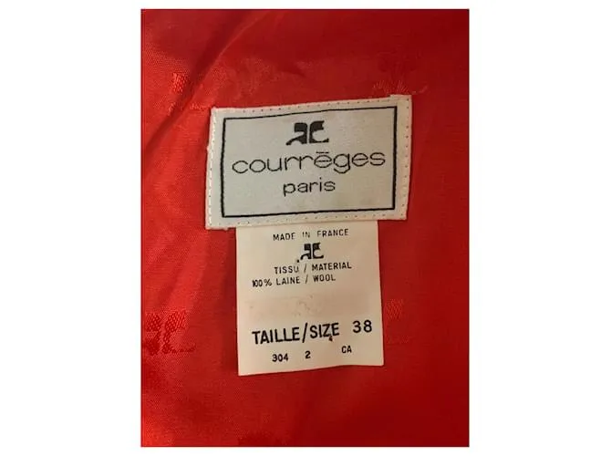 Courreges Vestidos Roja Coral 