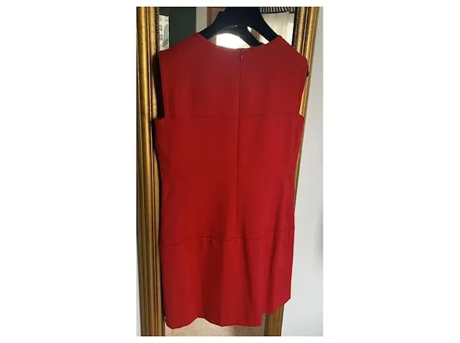 Courreges Vestidos Roja Coral 