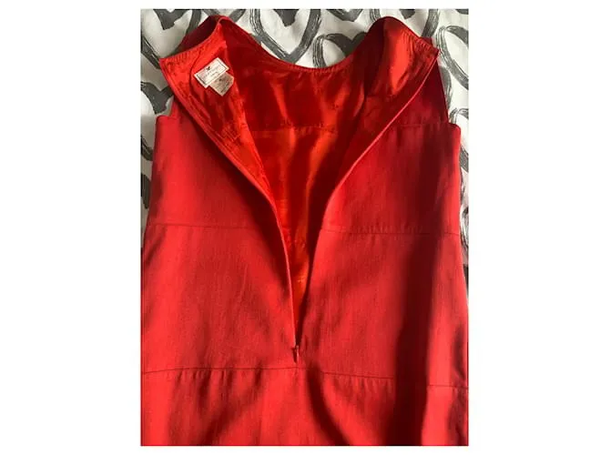 Courreges Vestidos Roja Coral 