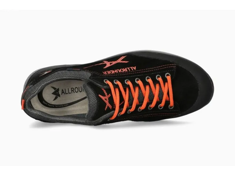 DEPORTIVO ALLROUNDER RISING-TEX EN COLOR NEGRO-NARANJA