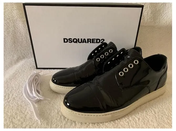 Dsquared2 Deportivas charol negro 