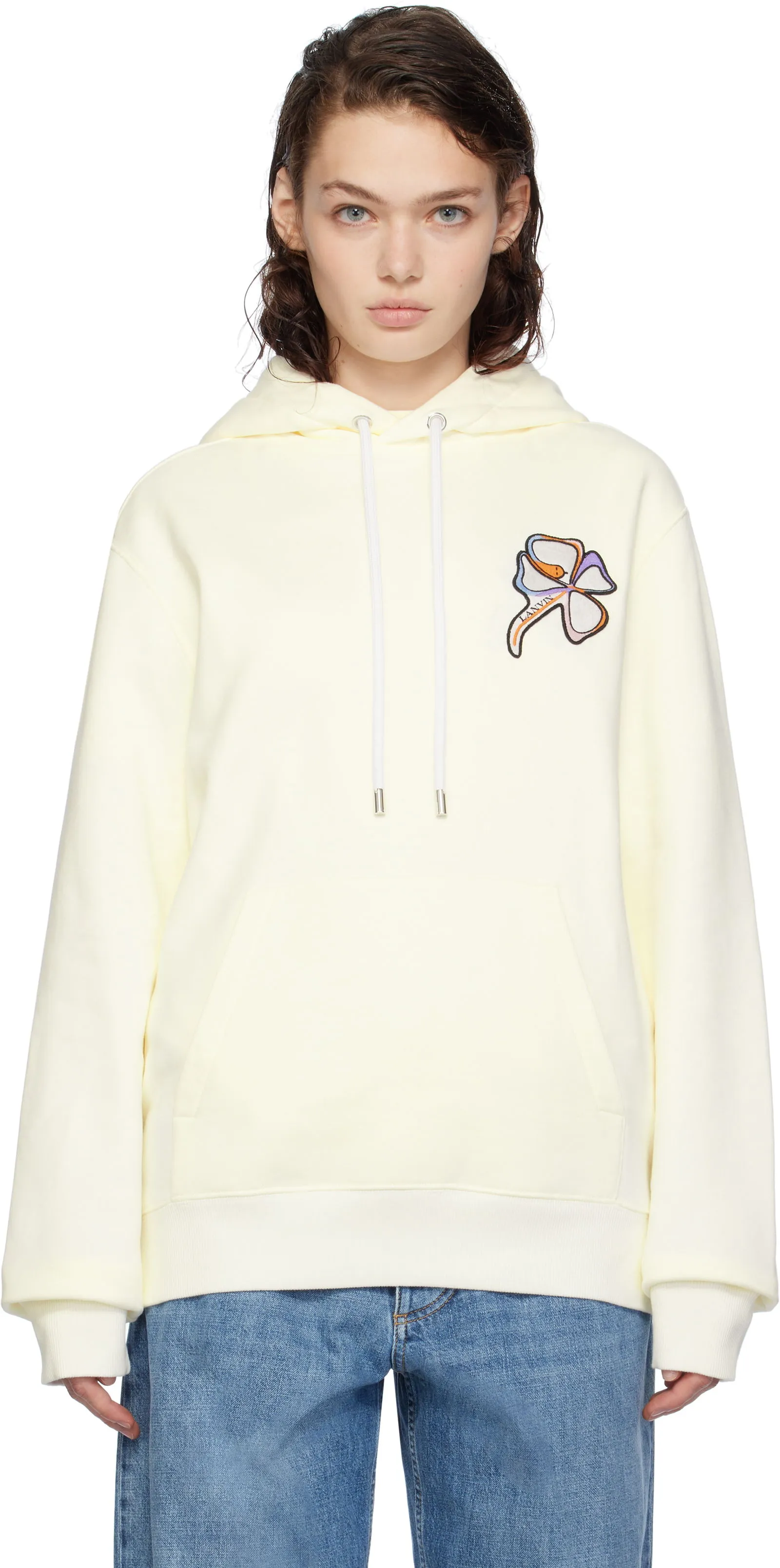 LANVIN Clover Snake Patch Hoodie