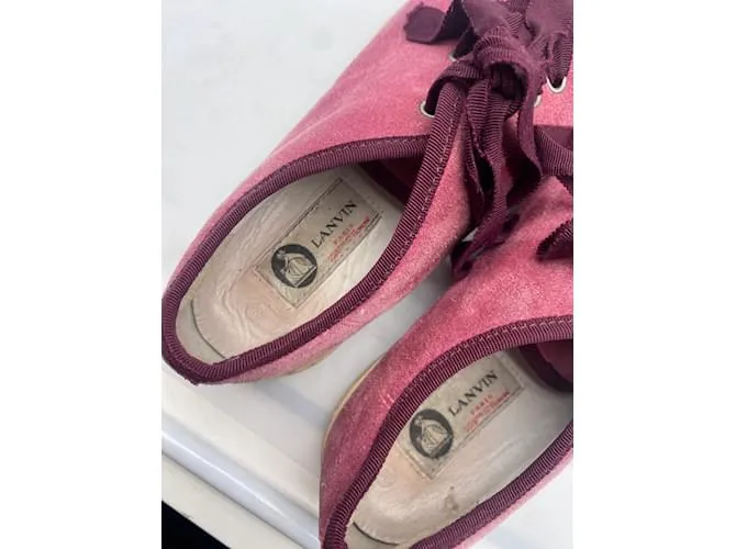 LANVIN Deportivas T.UE 38 paño Rosa 