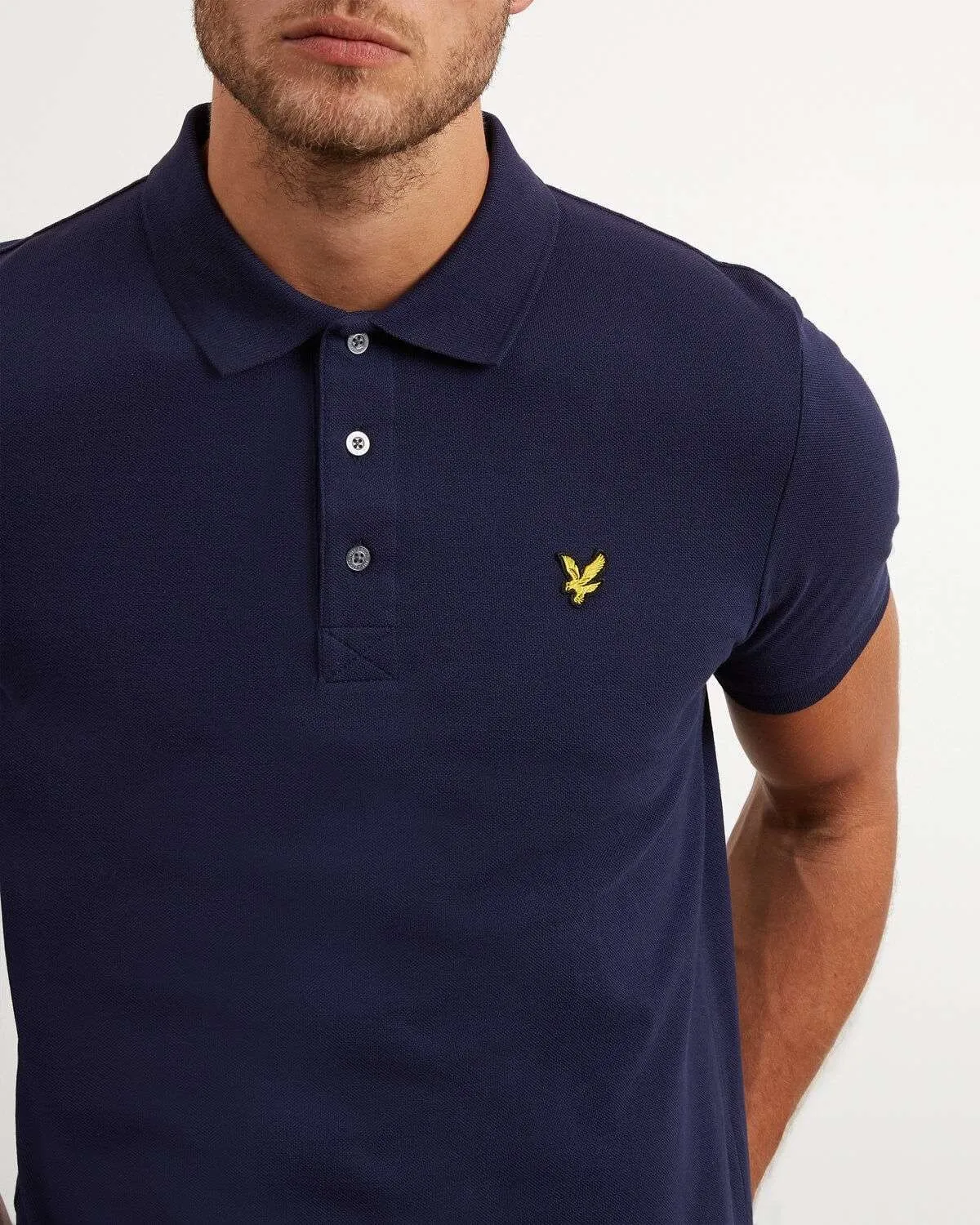 LYLE & SCOTT PLAIN POLO SHIRT NAVY