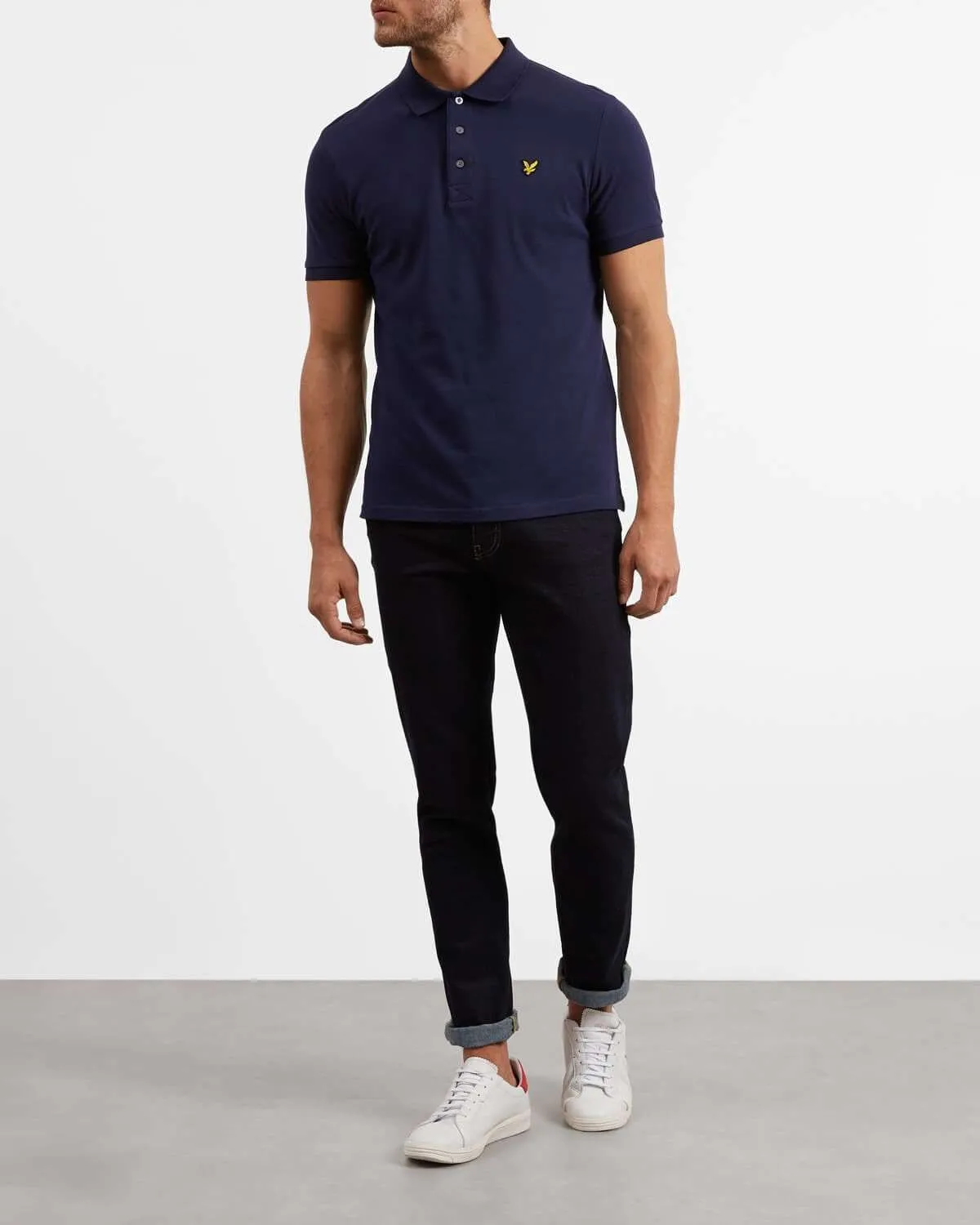 LYLE & SCOTT PLAIN POLO SHIRT NAVY