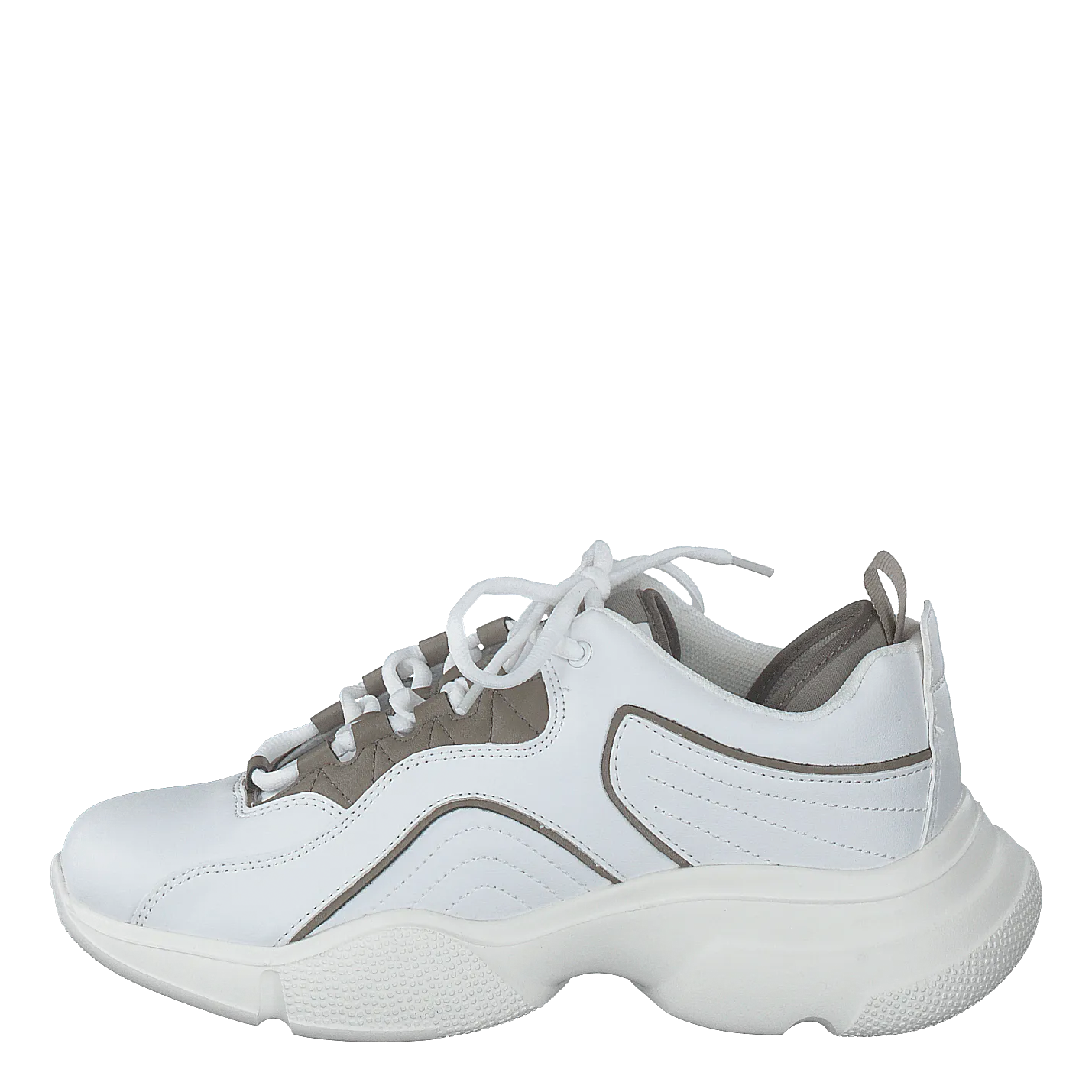 NA-KD zapatos Loop Lacing Trainers White/grey