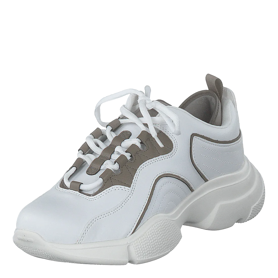 NA-KD zapatos Loop Lacing Trainers White/grey