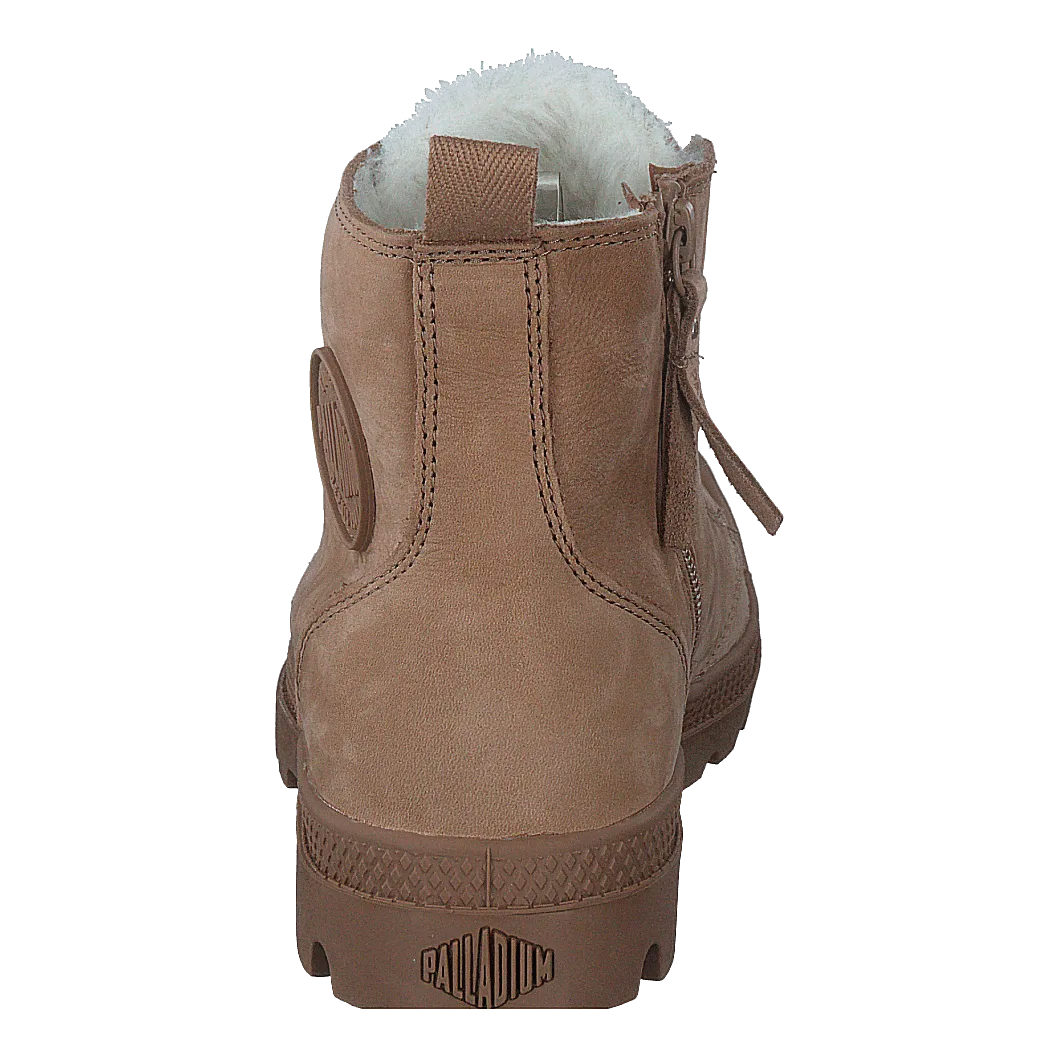 Palladium zapatos Pampa Hi Zip Wl Nude Brown