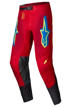 Pantalones de Cross Alpinestars Supertech Maker Rojo Brillante-Amarillo Flúor