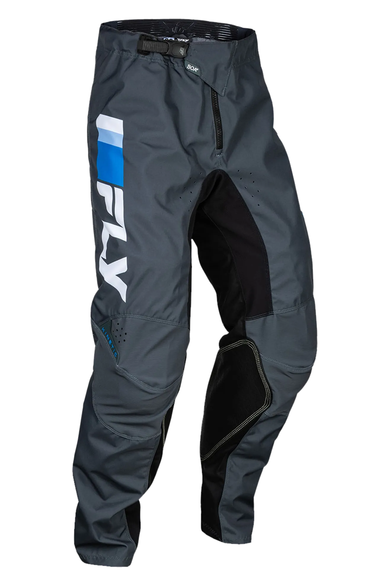 Pantalones de Cross FLY Racing Kinetic 533-Prix Azul-Carbón-Blanco