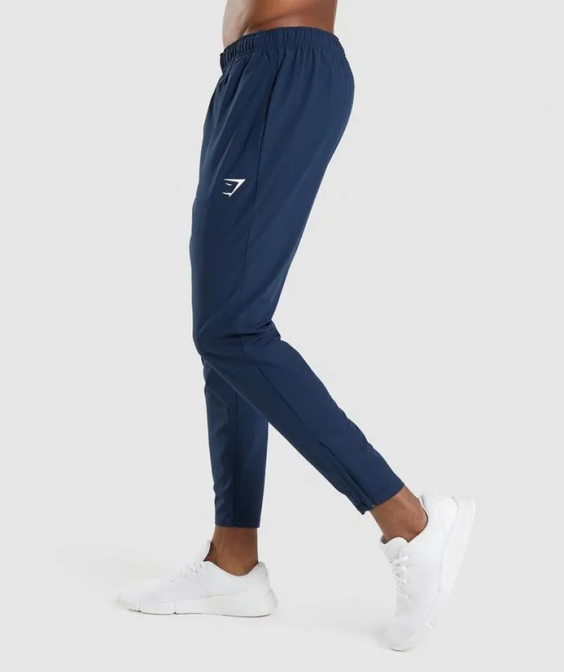 Pantalones Gymshark Arrival Woven Joggers Azul Marino | 472691-NPV