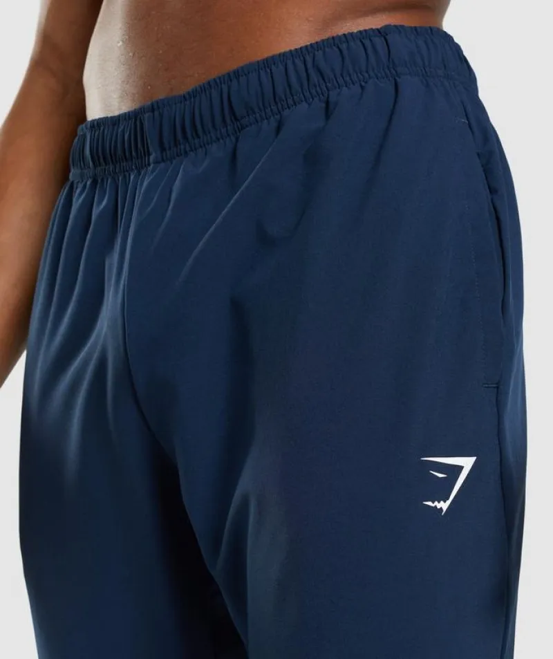 Pantalones Gymshark Arrival Woven Joggers Azul Marino | 472691-NPV