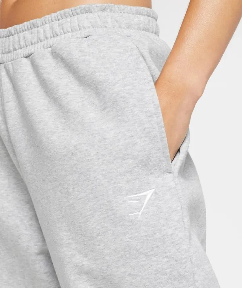 Pantalones Gymshark Entrenamiento Fleece Joggers Grises Claro | 708534-LHI